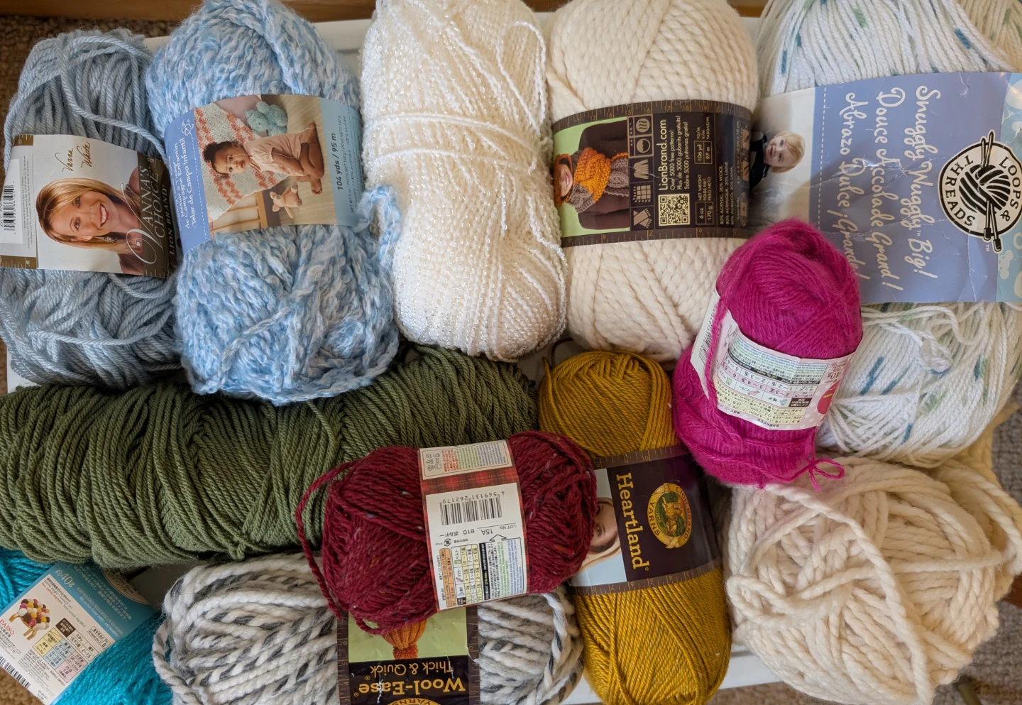 big bag of mixed yarn