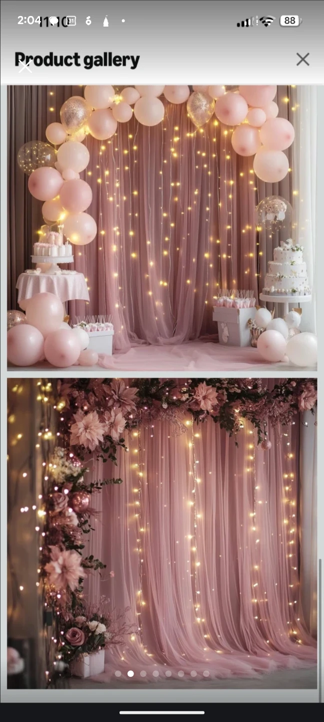 Brand New!! White Sheer Polyester Backdrop Curtains - photo 3