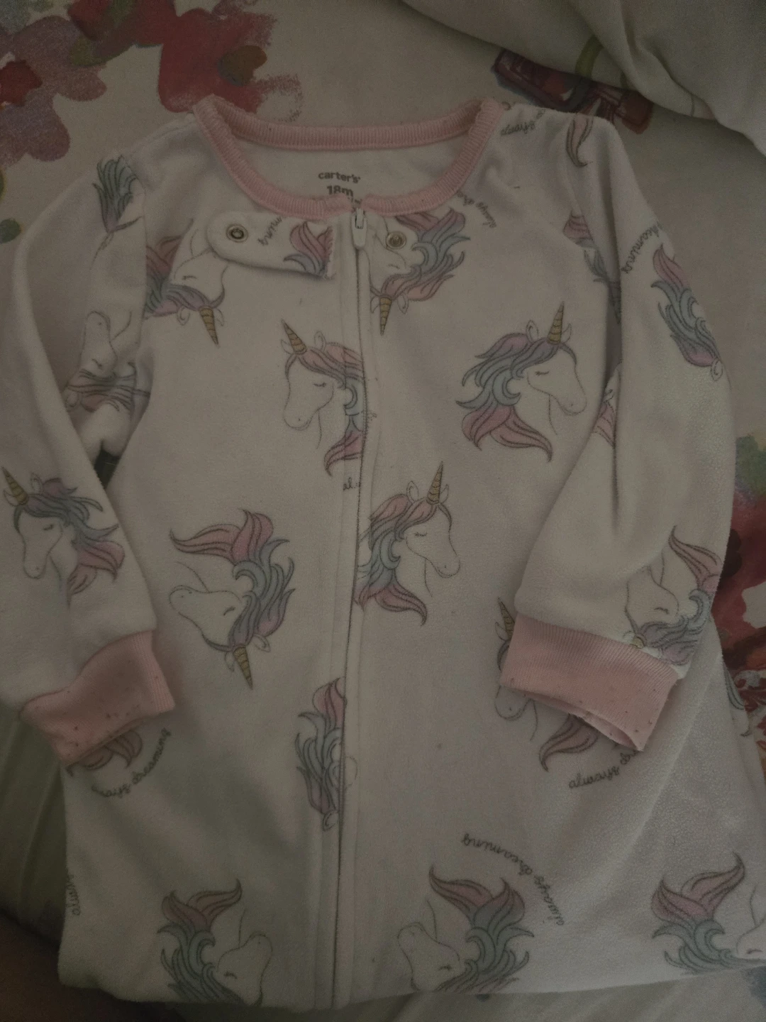 Carter's Unicorn Footed Pajamas 18m