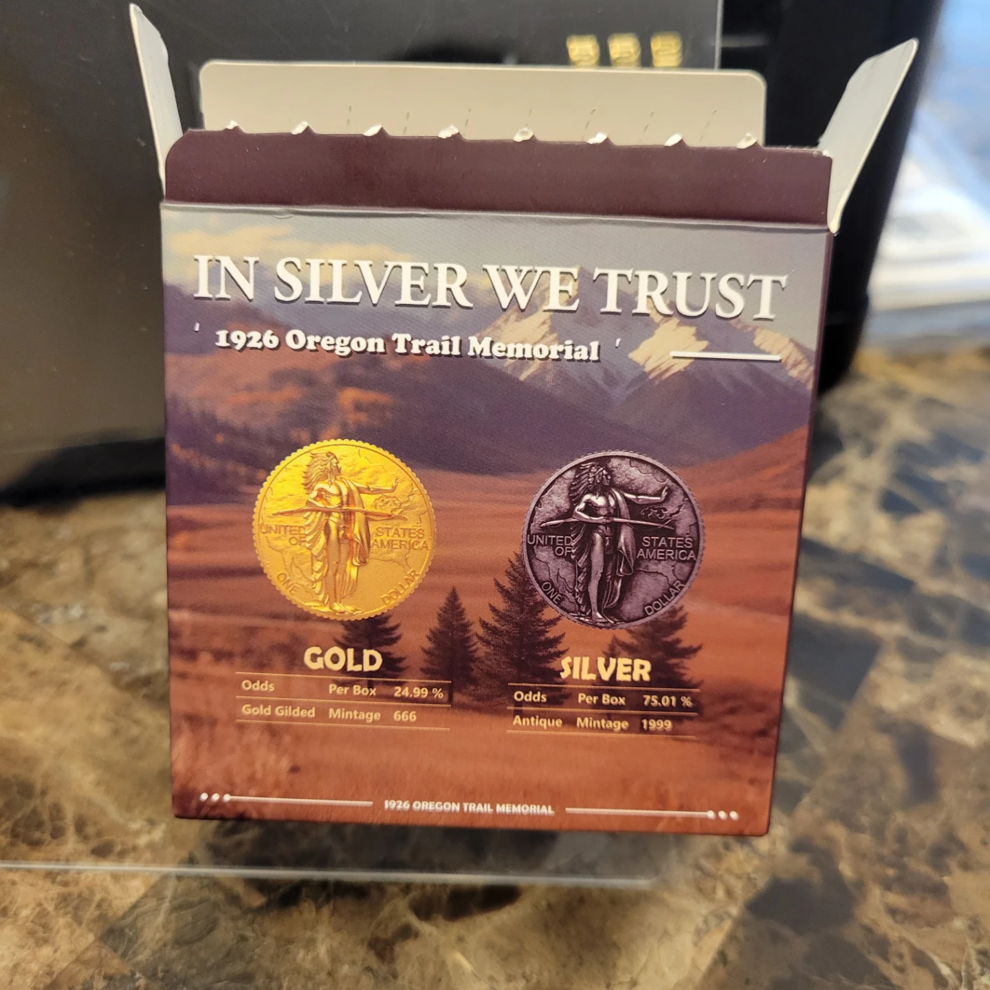 1938 Oregon Trail Memorial "In Silver We Trust" Coin - photo 2