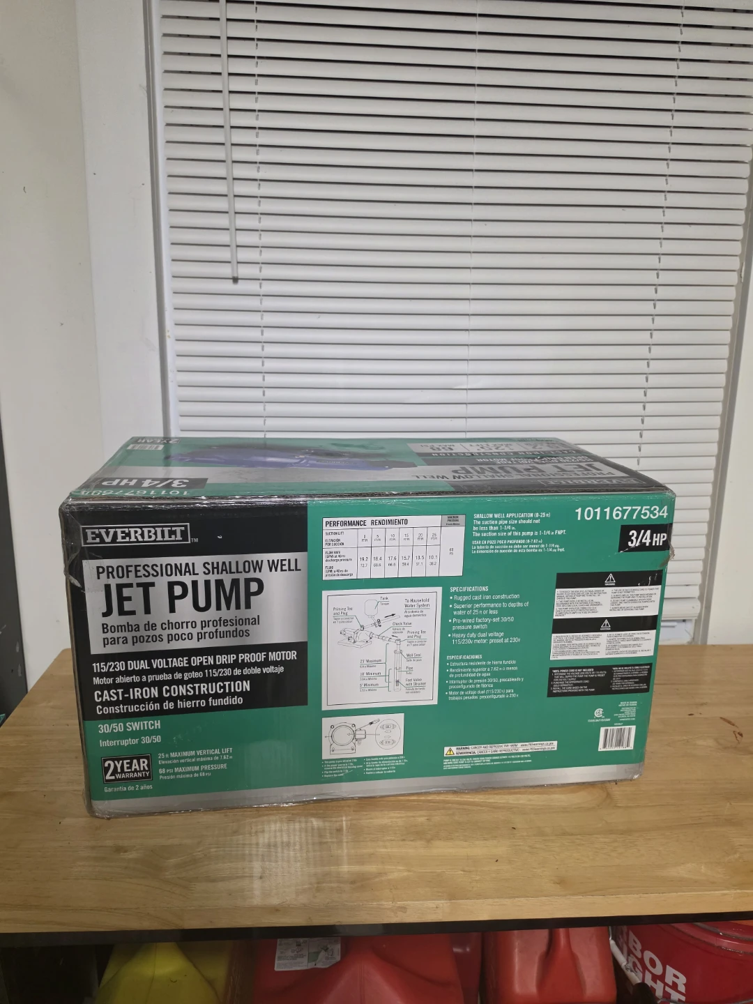 Everbilt 3/4 HP Professional Shallow Well Jet Pump - photo 3