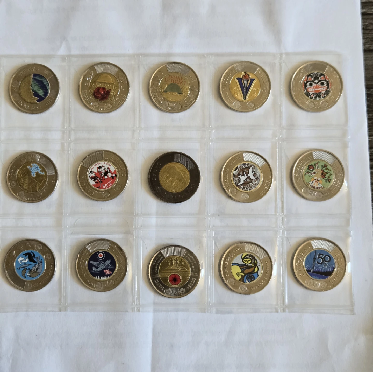 15 Coloured Toonie set (2017-2026)