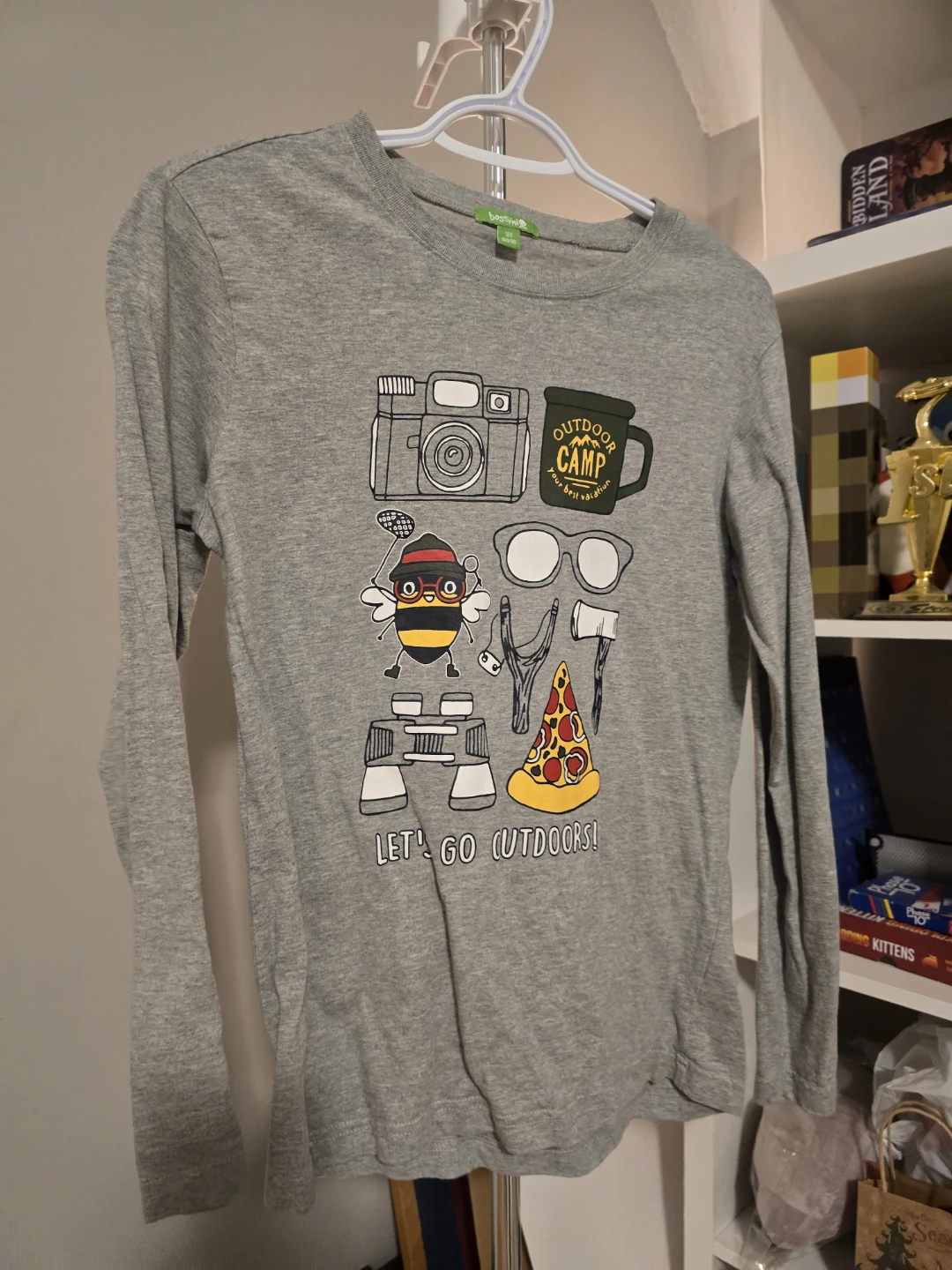 Bossini Grey Long Sleeve Shirt - Size 160