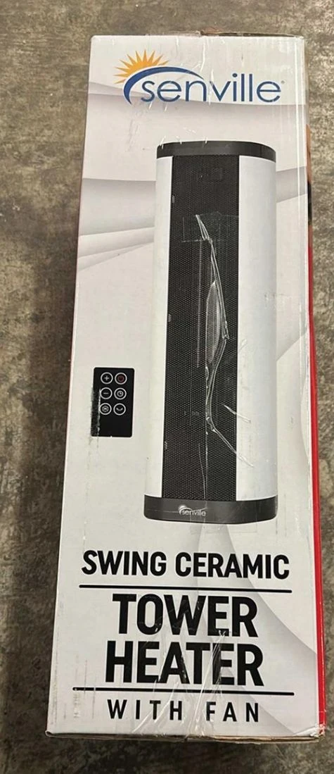 Senville 1500W Ceramic Tower Heater with Fan and Remote - photo 2