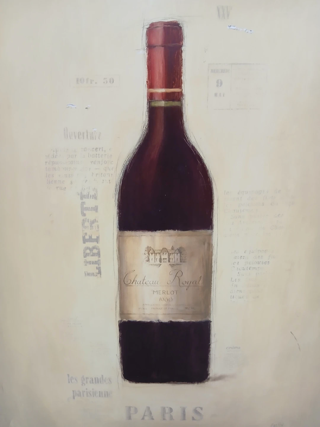 Framed Art Print 'Chateau Royal Merlot' by Emily Adams - photo 5