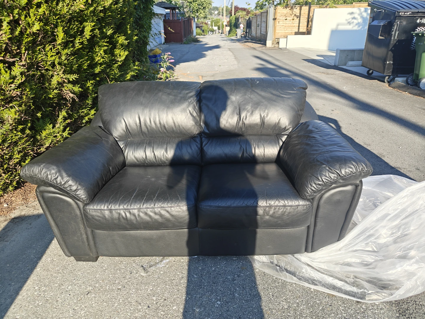 Black Leather Loveseat