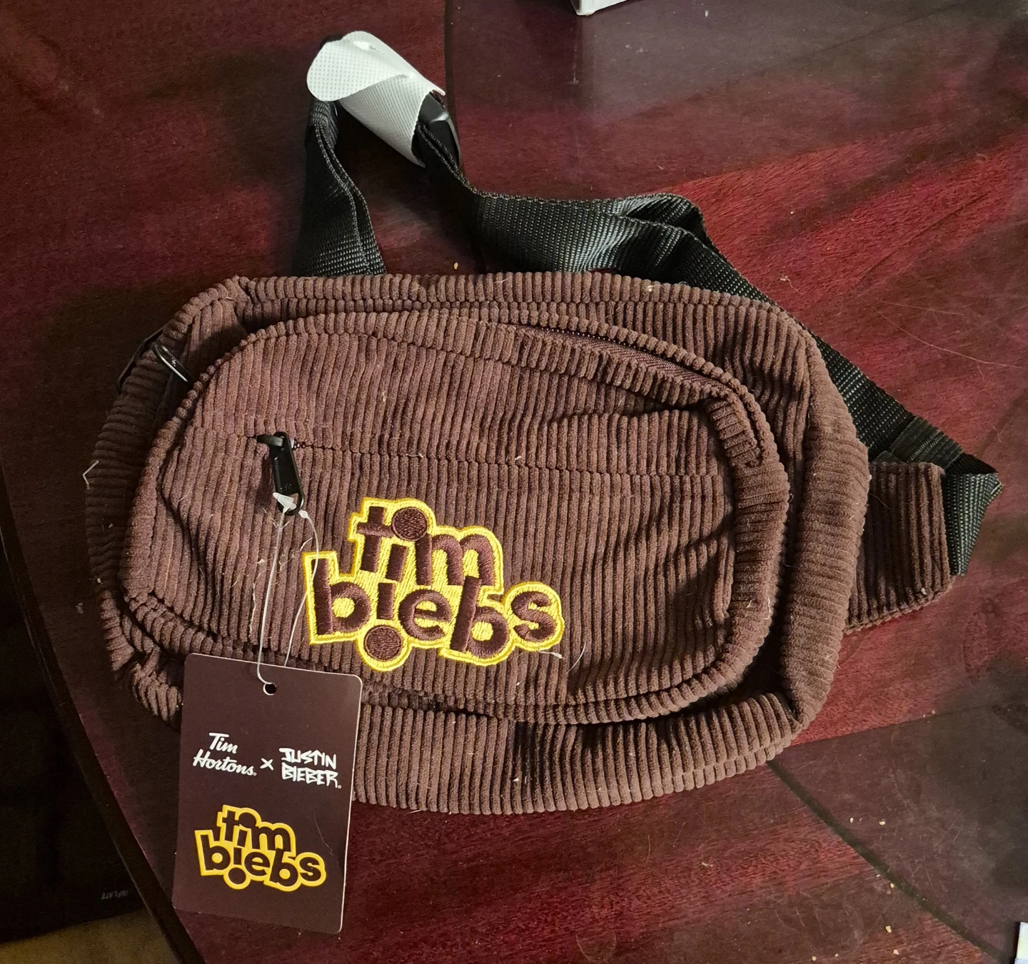 Tim Hortons x Justin Bieber 'TimBiebs' Corduroy Fanny Pack