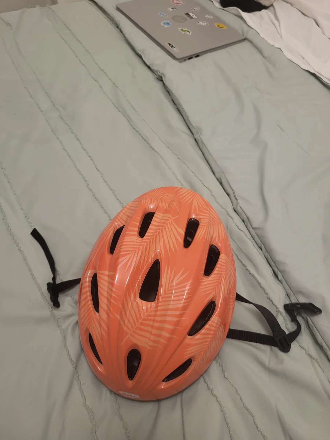 Bell Kids Bike Helmet - Orange Palm Print