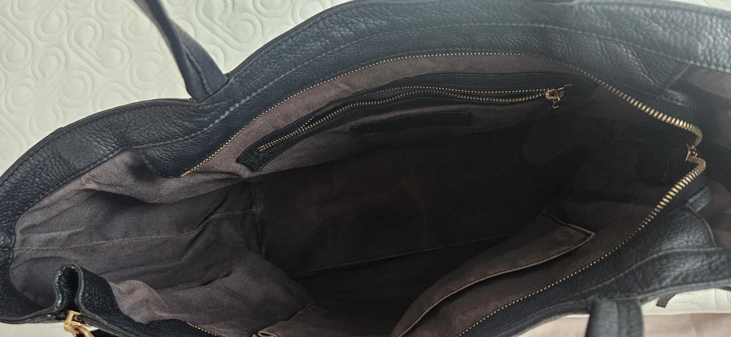 Couronne dark navy Leather Tote Bag - photo 2