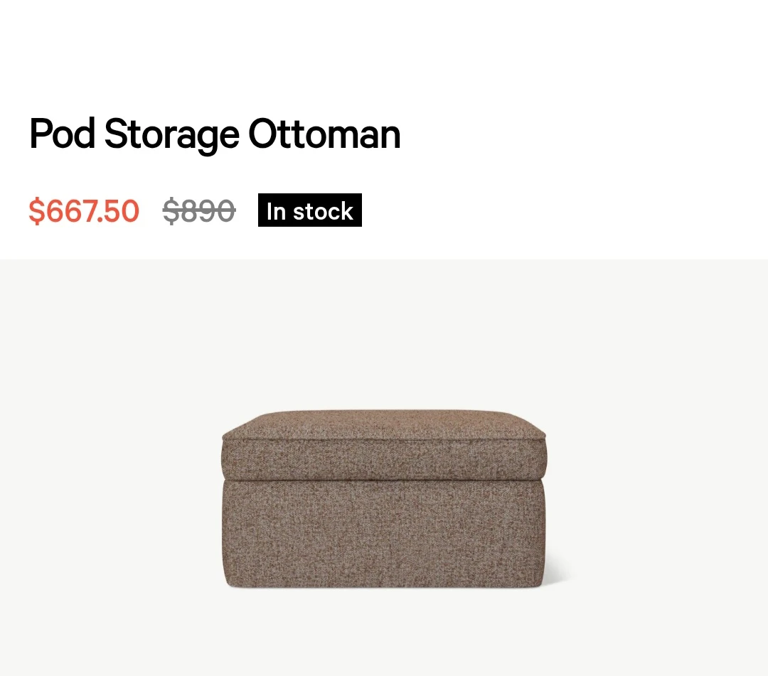 Pod Storage Ottoman - photo 5
