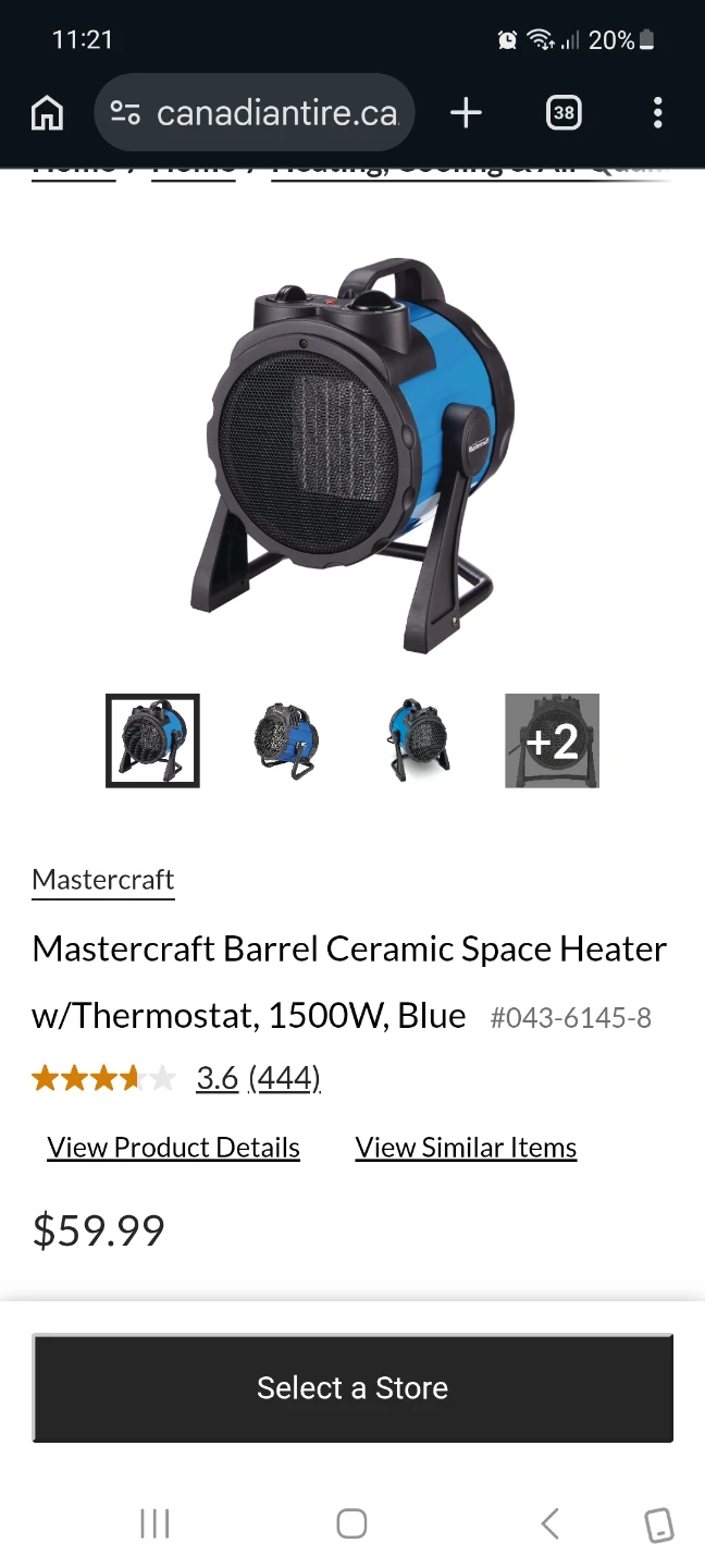 Mastercraft  Space/garage Heater