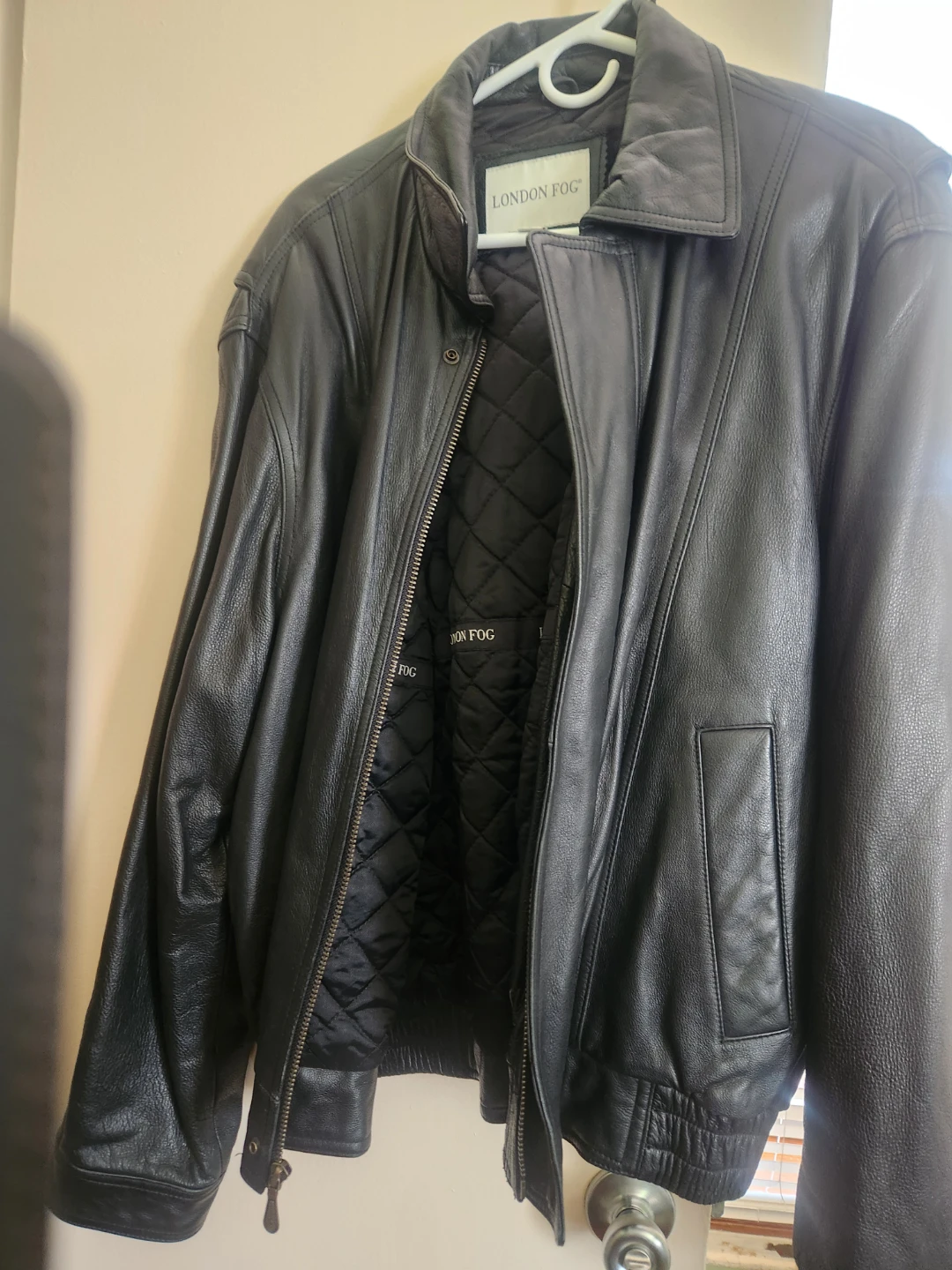 London Fog Black Leather Jacket