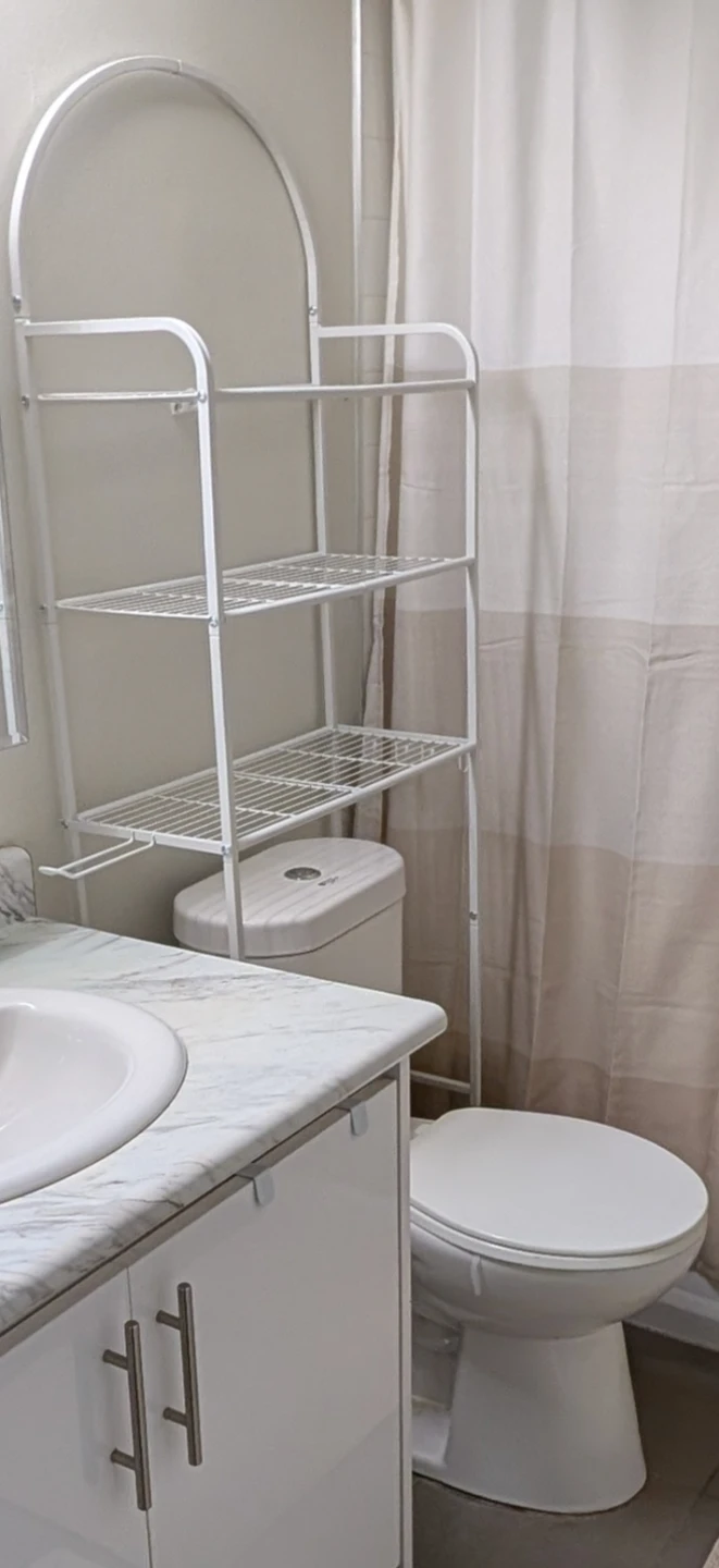 White Over-the-Toilet Storage Shelf - photo 2