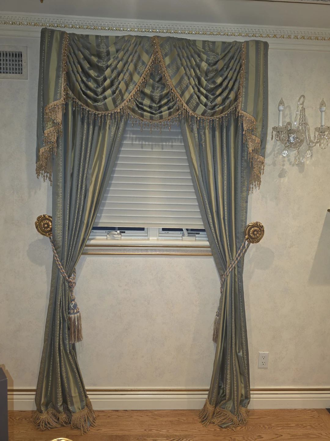 3 pc Decorative Window Valance and Curtains Set - photo 4
