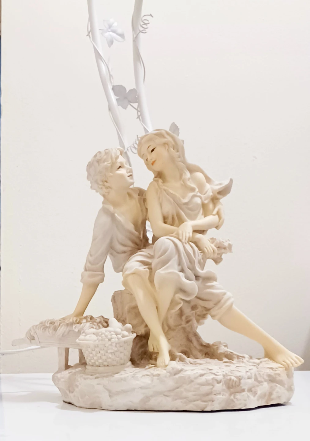 Vtg Art Nouveau Crosa Tall Table Lamp - photo 3