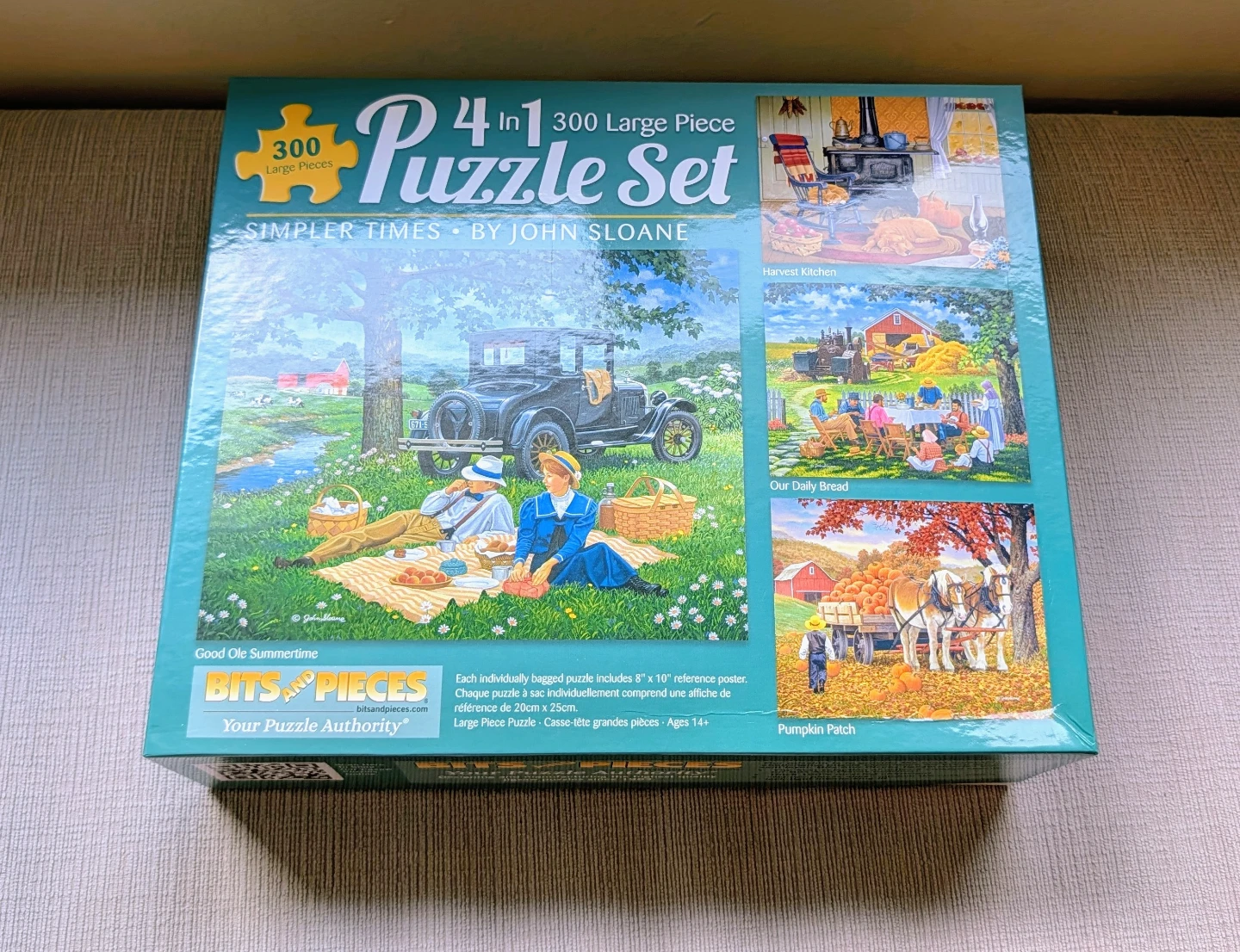Bits and Pieces 4-in-1 300 Large Piece Puzzle Set