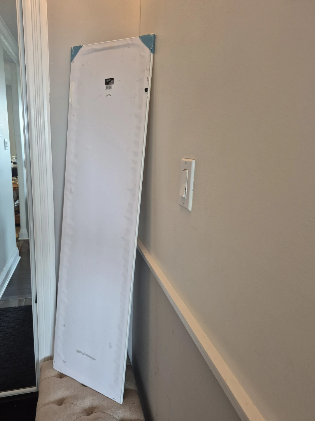 White Full-Length Wall Mirror 14x50 - photo 2
