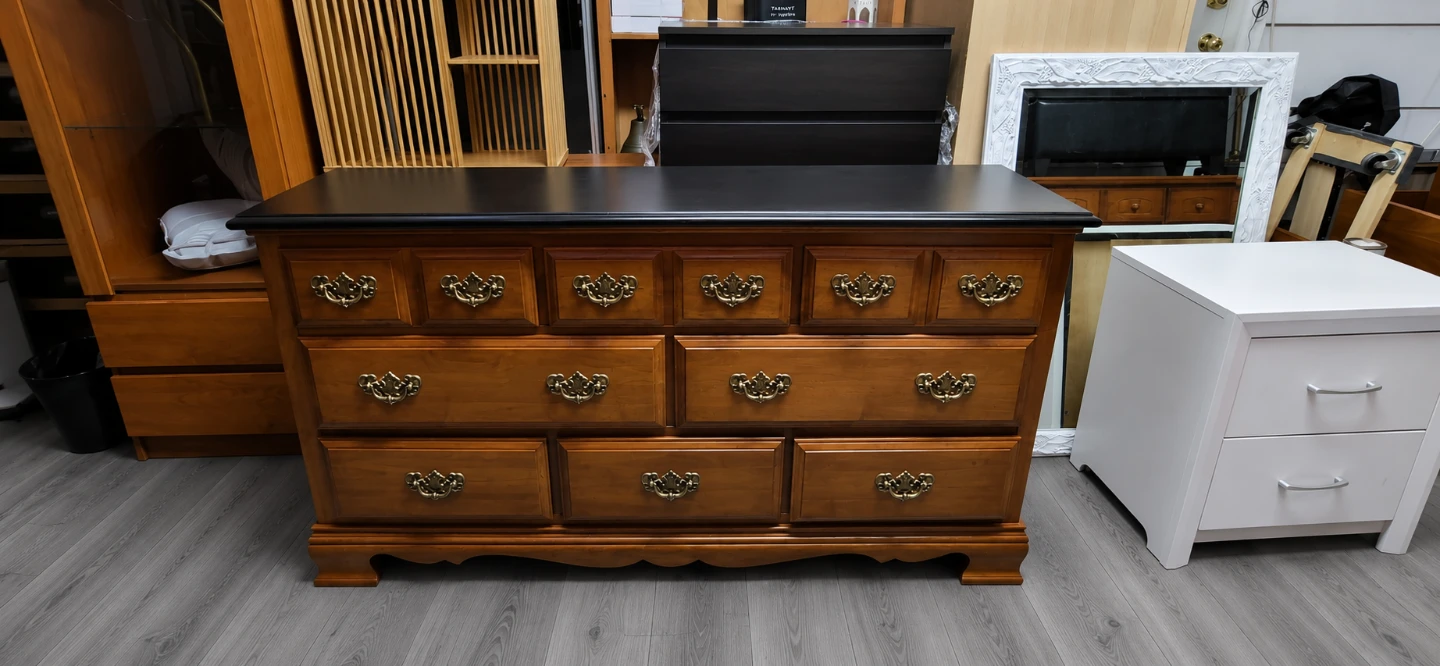Wooden Dresser with Black Top - photo 5