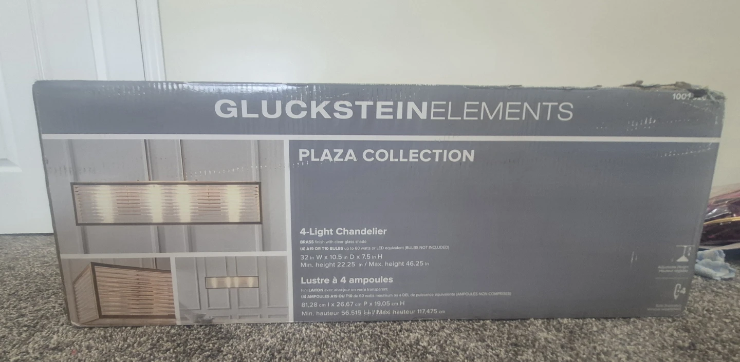 Brand New Gluckstein Elements Plaza Collection 4-Light