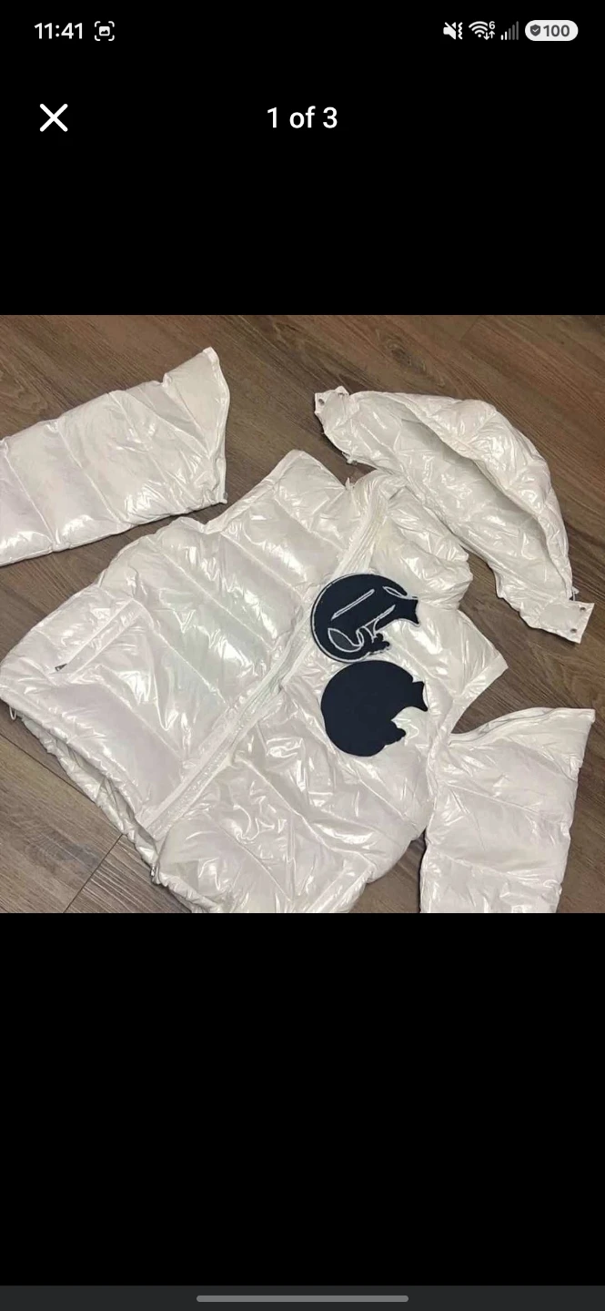 White Puffer Jacket with Hood