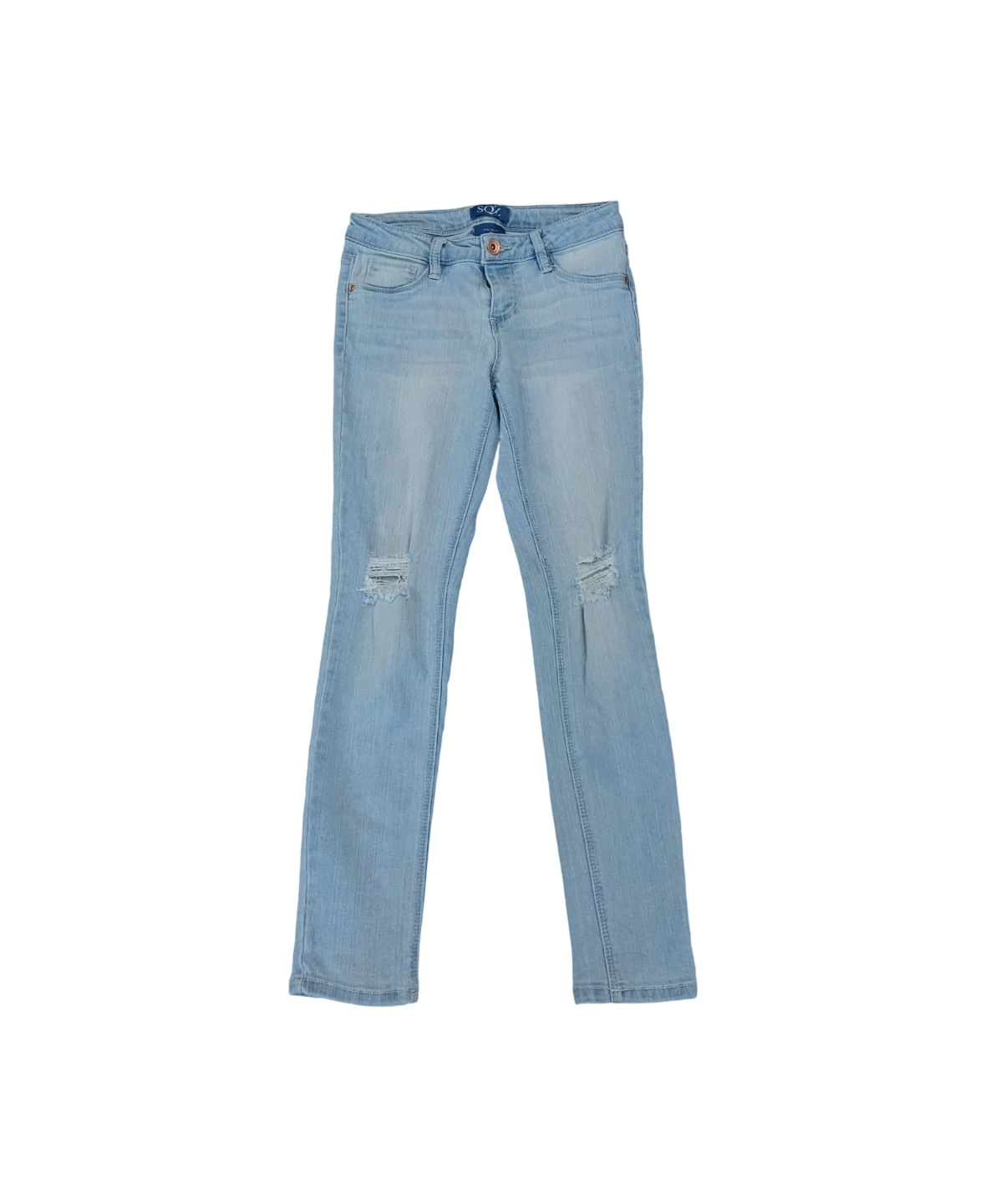 Squeeze (SQZ) Girls’ Skinny Ripped Denim Jeans – Size 10