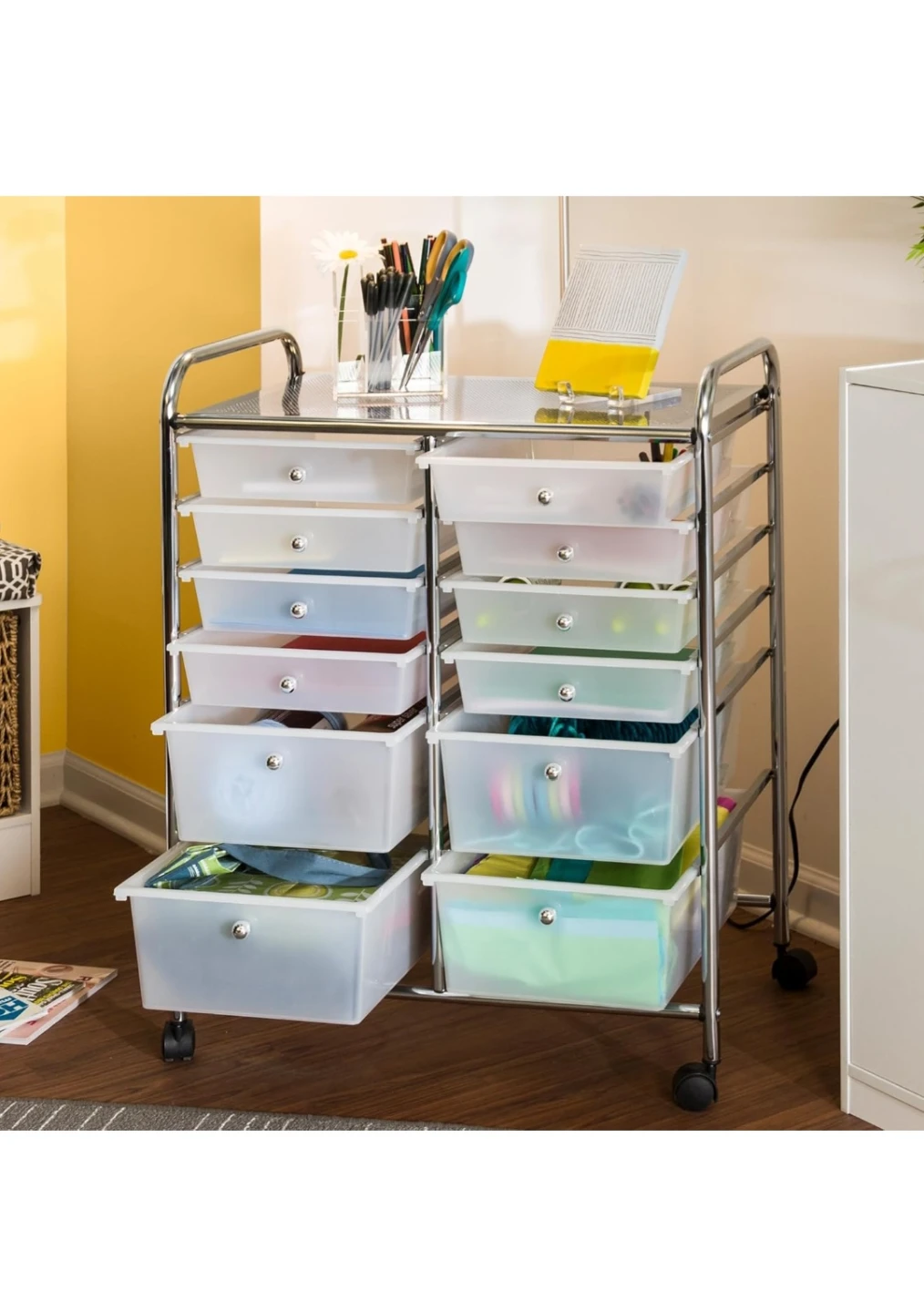 12 Drawer Rolling Storage Cart