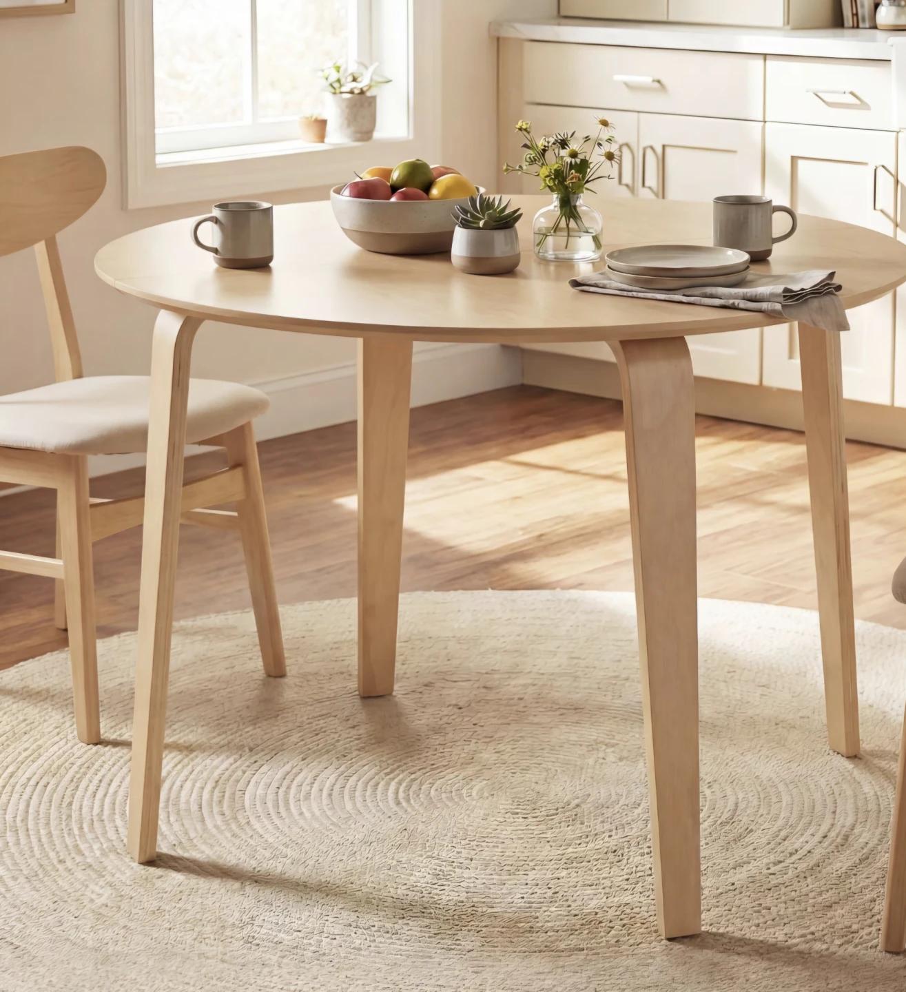 Round Wood Dining Table - photo 2