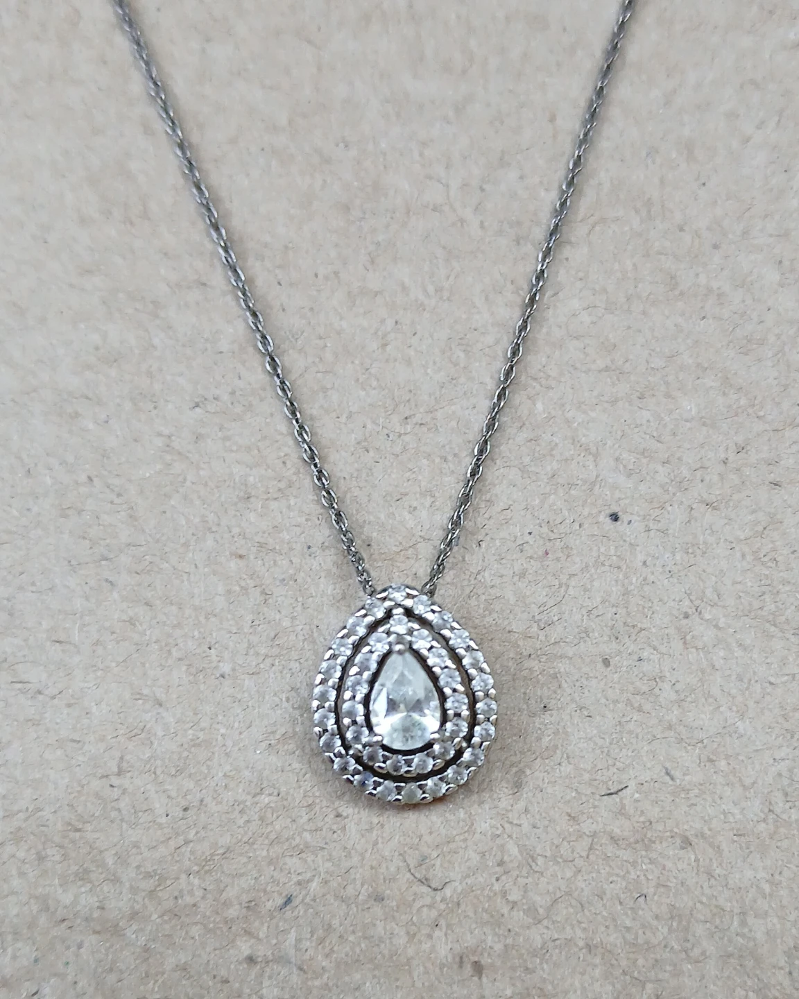 Sterling Silver Pendant Necklace with "FAJ" Stamp