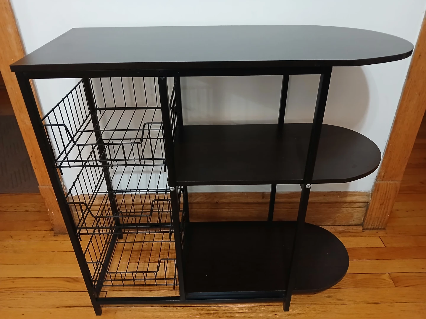 Black Kitchen Baker's Rack with Baskets