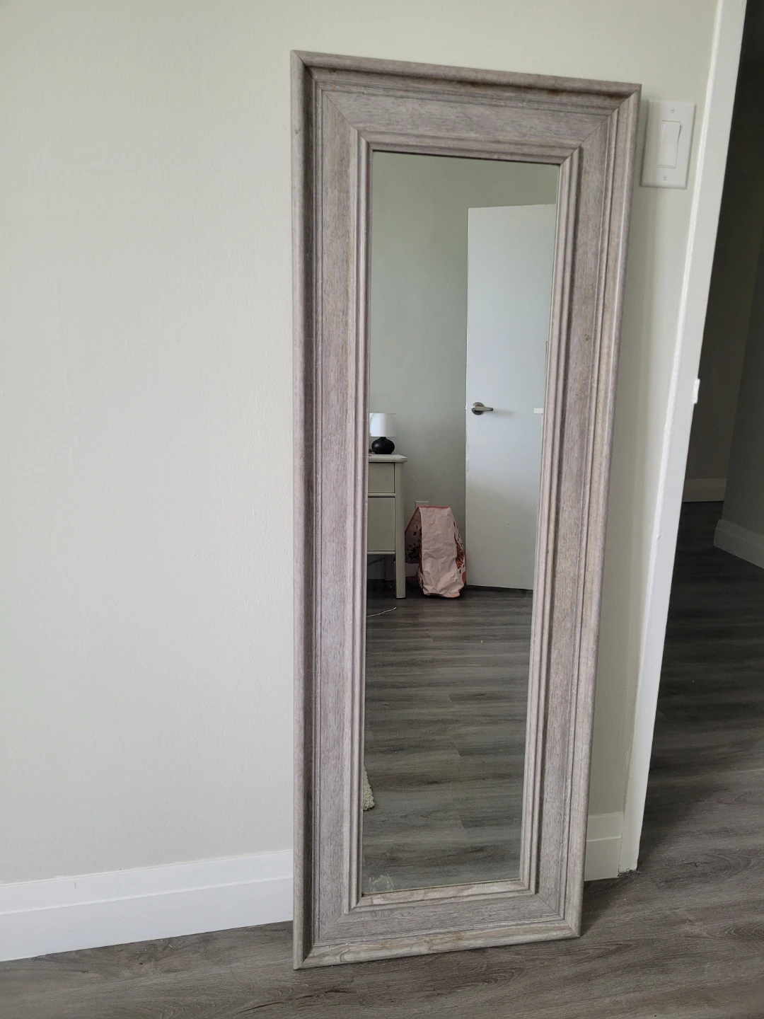 Floor Length Mirror with Grey Wooden Frame - photo 3