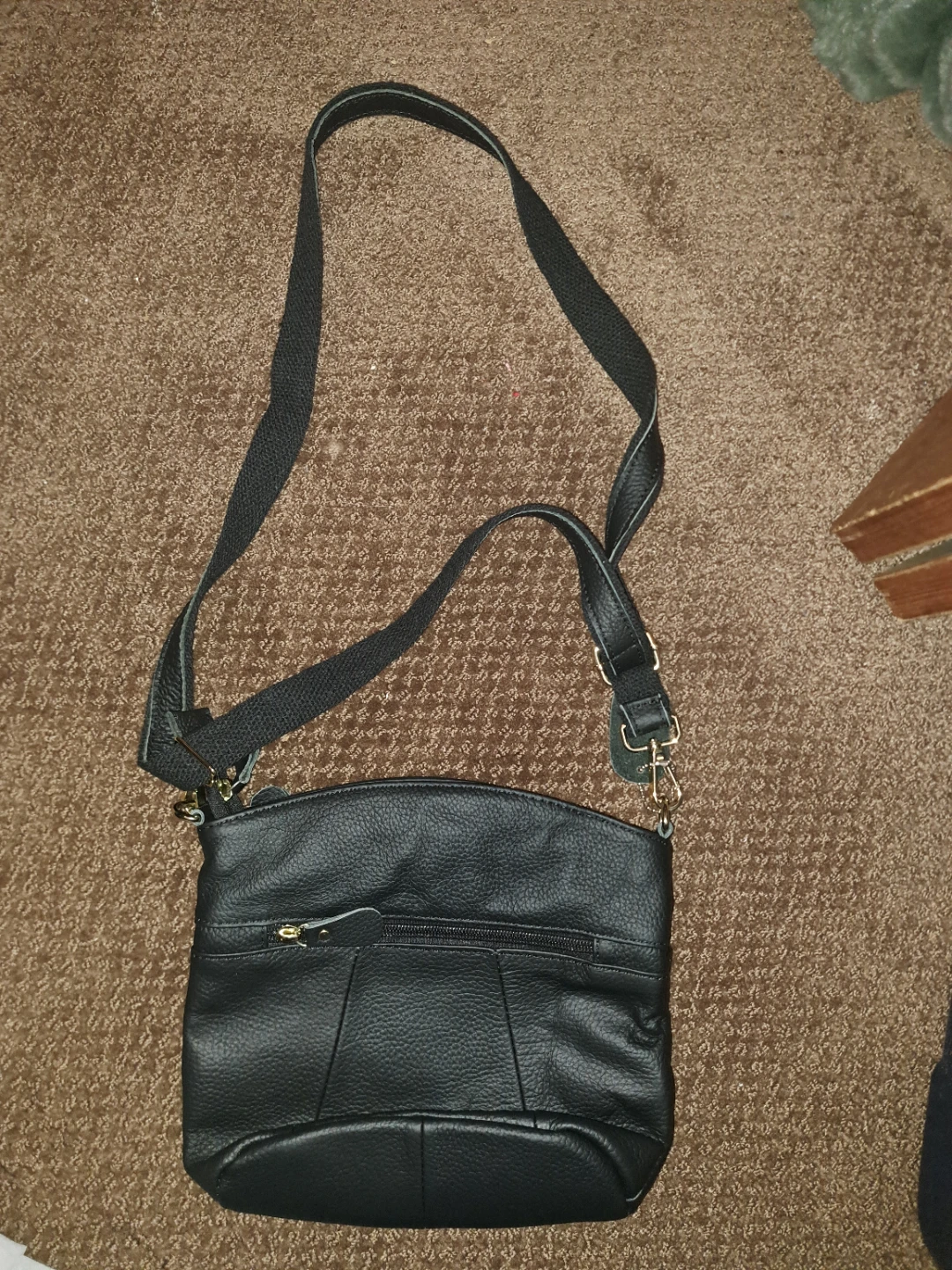 Black Leather Crossbody Purse - photo 2