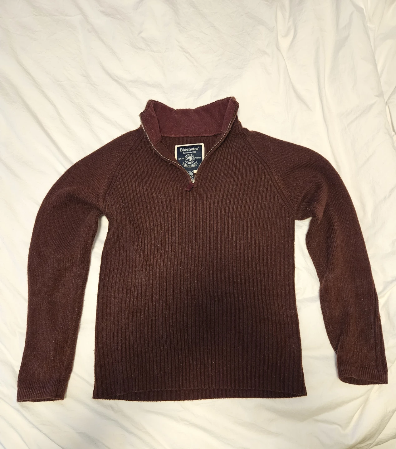 Bluenotes 1/4 Zip Mens Sweater Size Medium