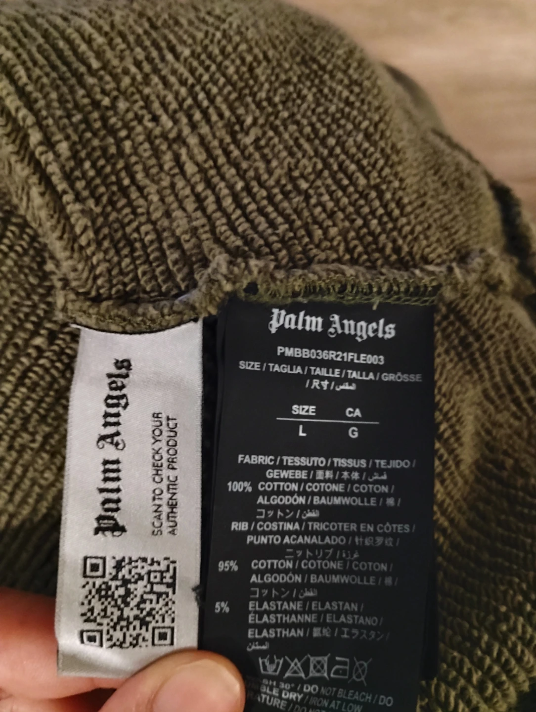 Palm Angels Hoodie - Green - Size L