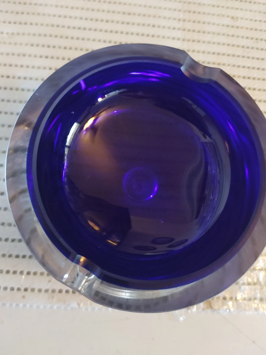 Cobalt Blue Glass Ashtray - photo 2