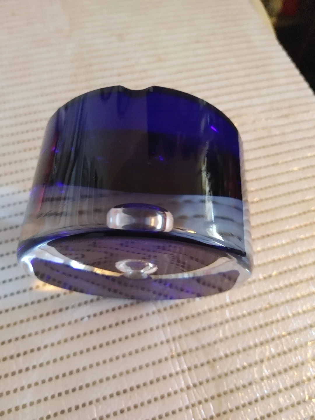 Cobalt Blue Glass Ashtray - photo 3