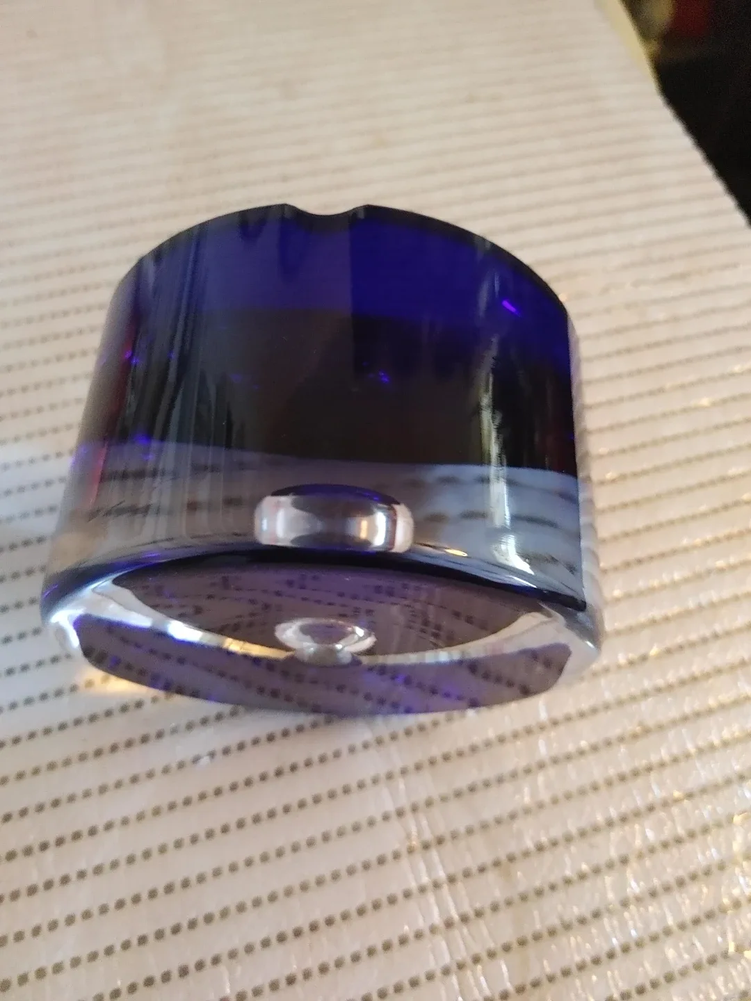 Cobalt Blue Glass Ashtray - photo 3