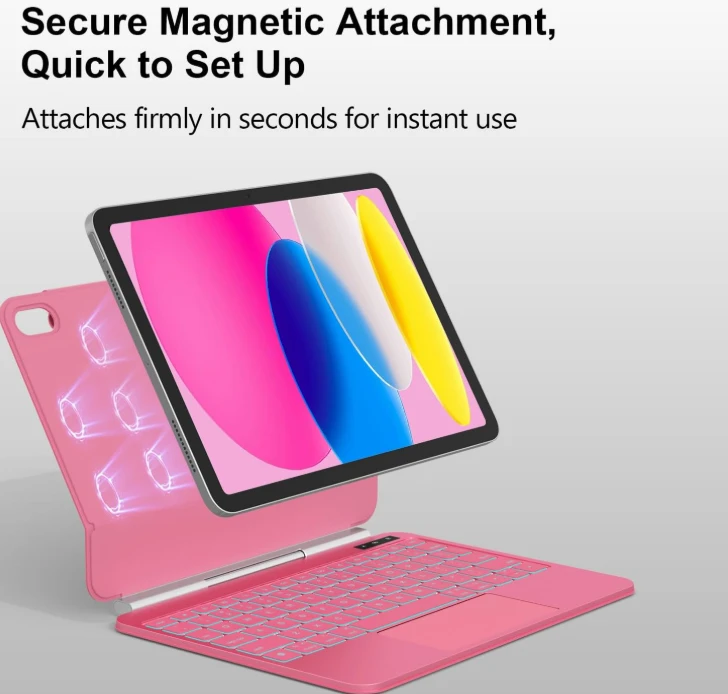 Pink iPad 10th Gen Case with Magic Keyboard & Trackpad - photo 4