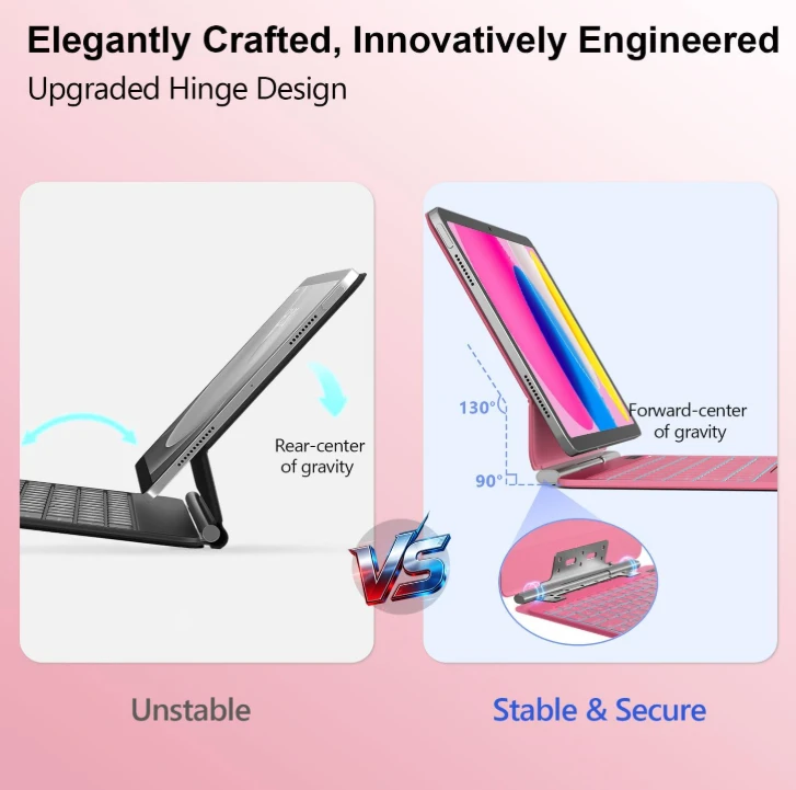 Pink iPad 10th Gen Case with Magic Keyboard & Trackpad - photo 5