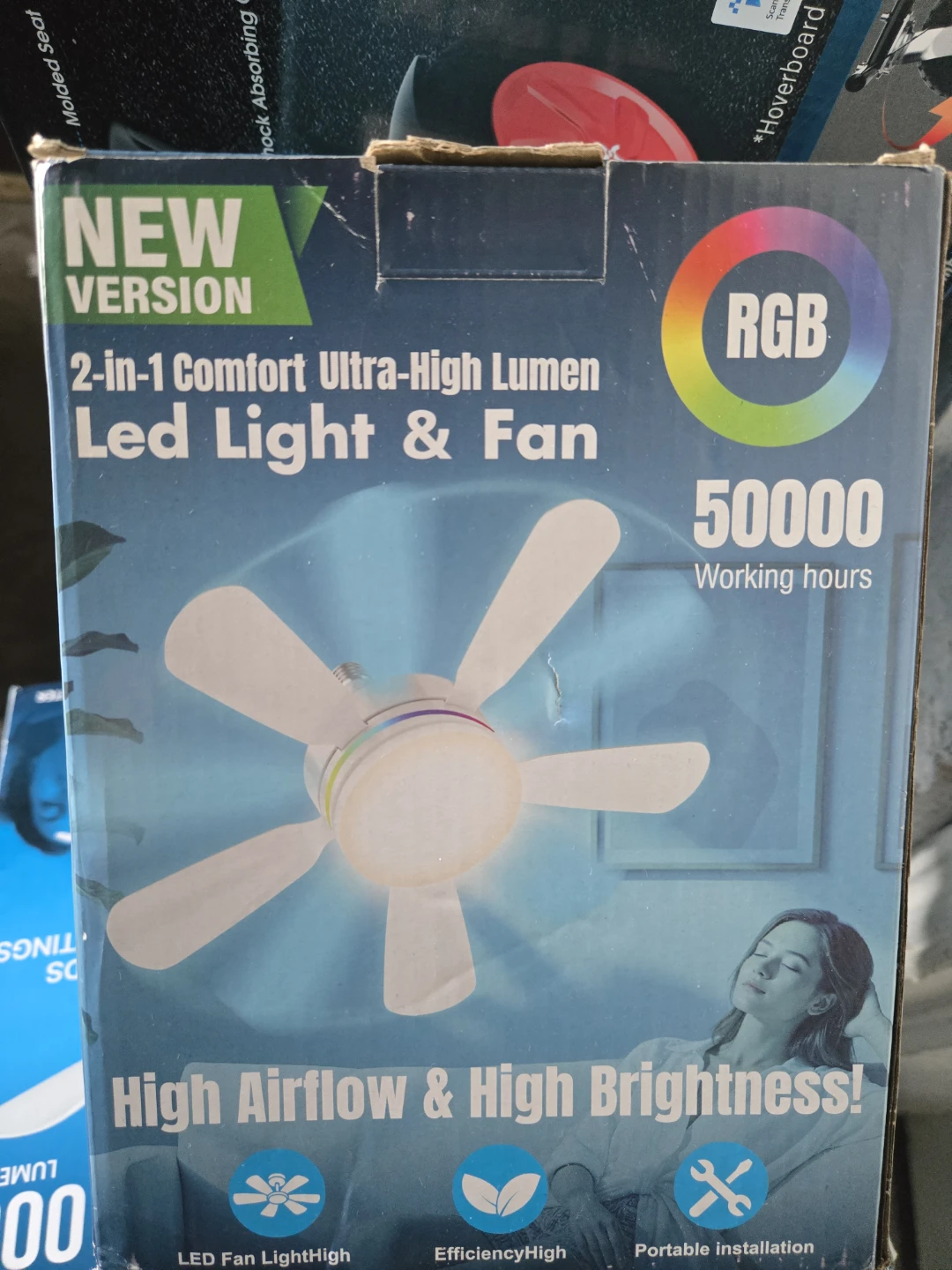 WZZIW 2-in-1 LED Light & Fan - photo 5