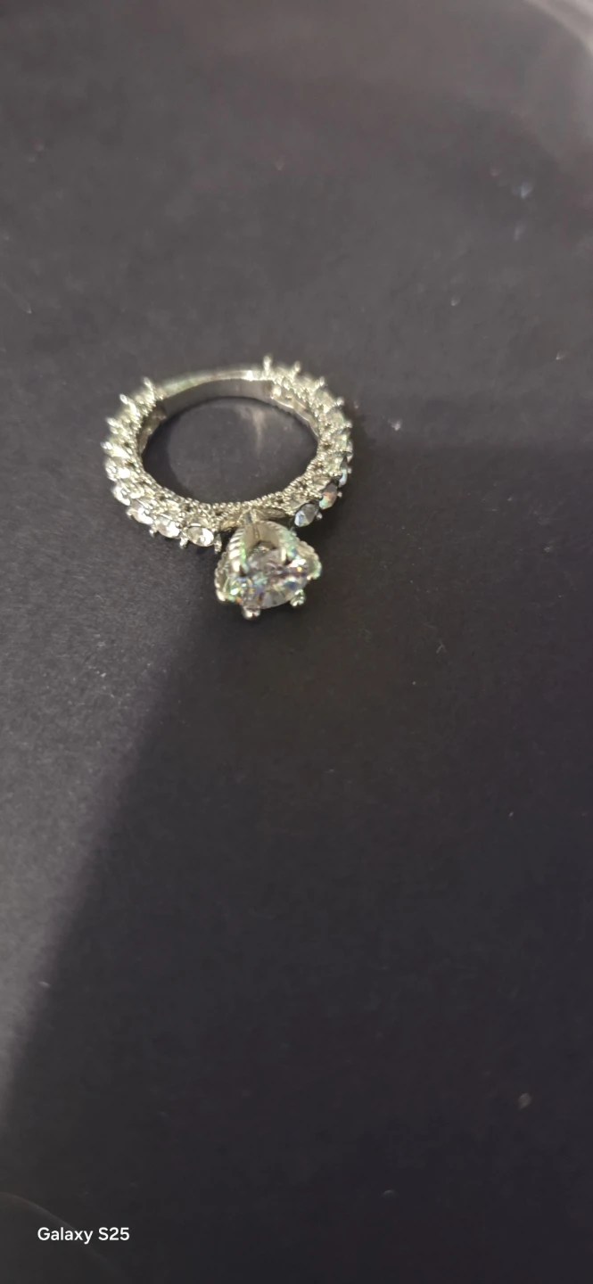 Sparkly Ring with Large Center Stone - photo 2