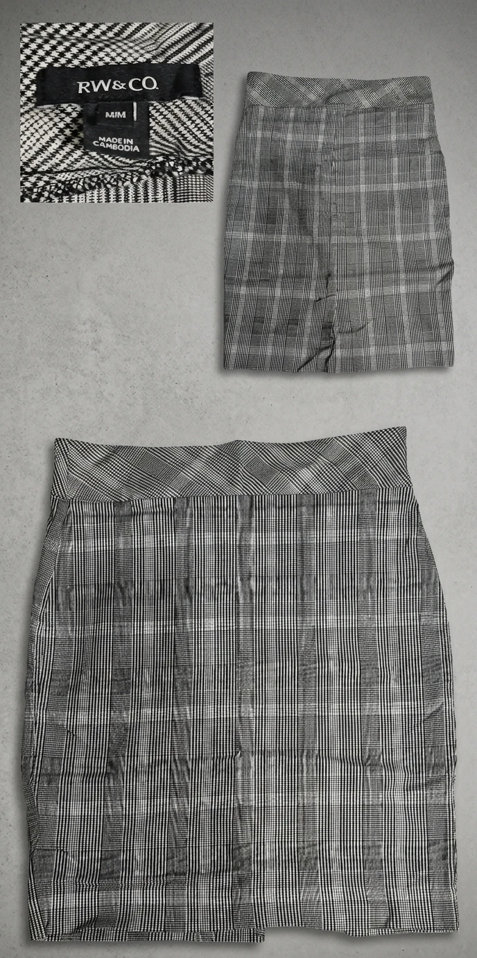 RW&CO. Plaid Pencil Skirt – Size Medium