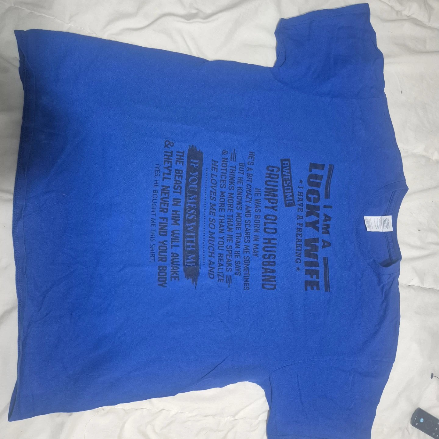 Funny "I Am A Lucky Wife" T-Shirt - photo 2