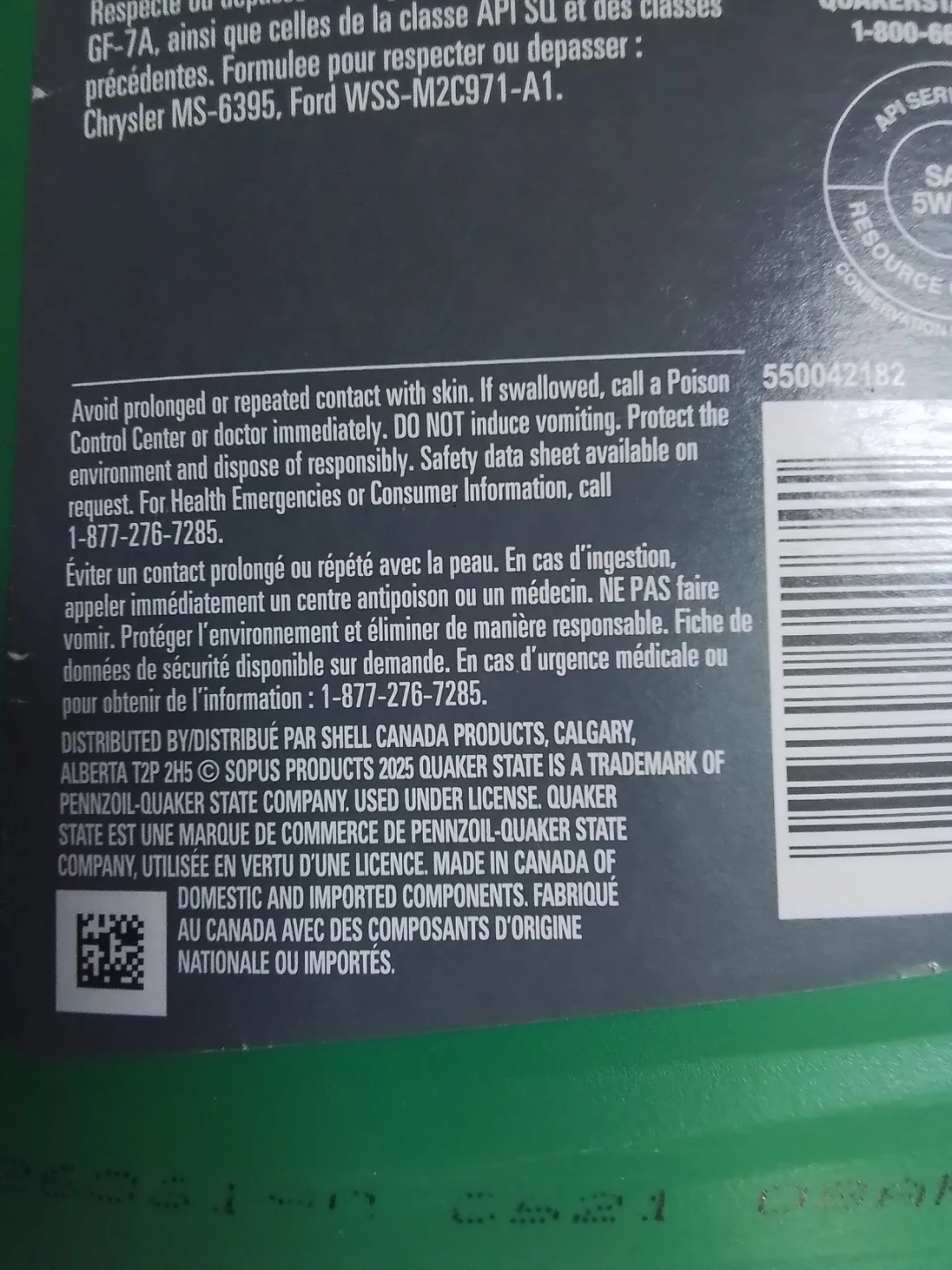 Quaker State SAE 5W-30 Synthetic Blend Motor Oil 1 Quart - photo 5
