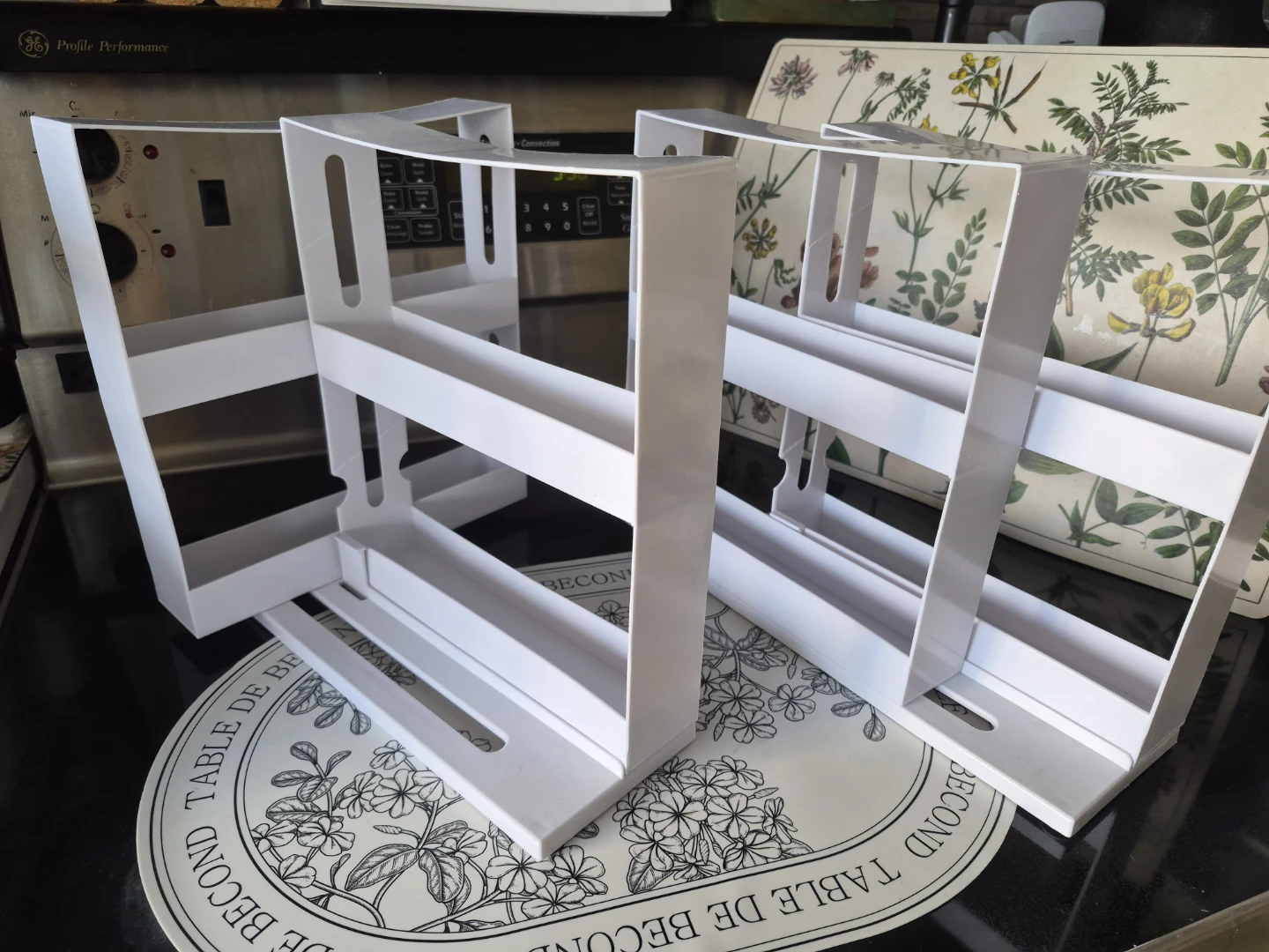 White 2-Tier Swivel Spice Racks