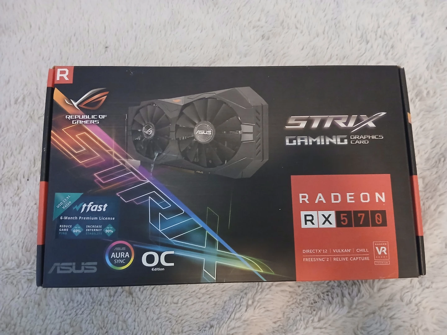 ASUS ROG STRIX AMD RADEON RX570 OC 4GB GPU