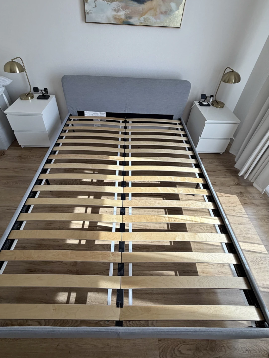 IKEA SLATTUM upholstered bed frame