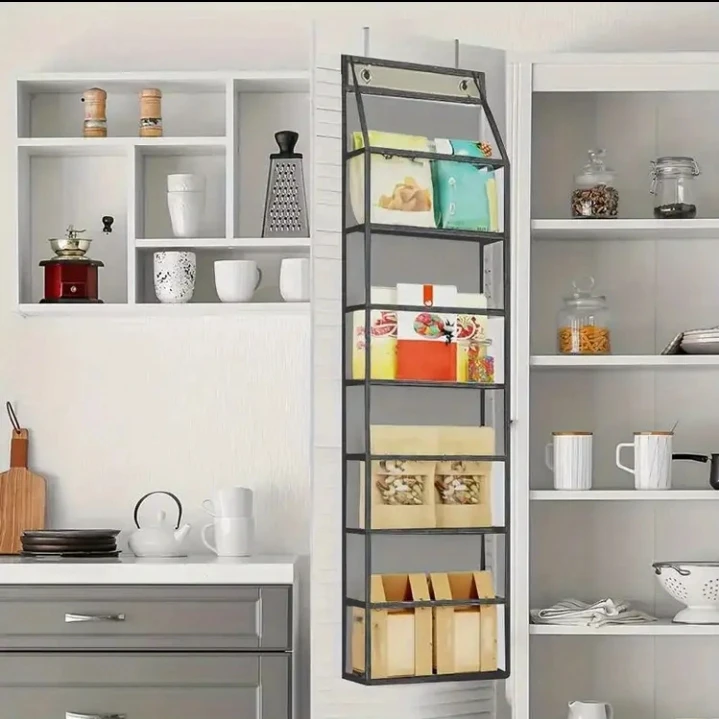 (BRAND NEW) 4-Tier Over-the-Door Hanging Organizer (Grey) - photo 3