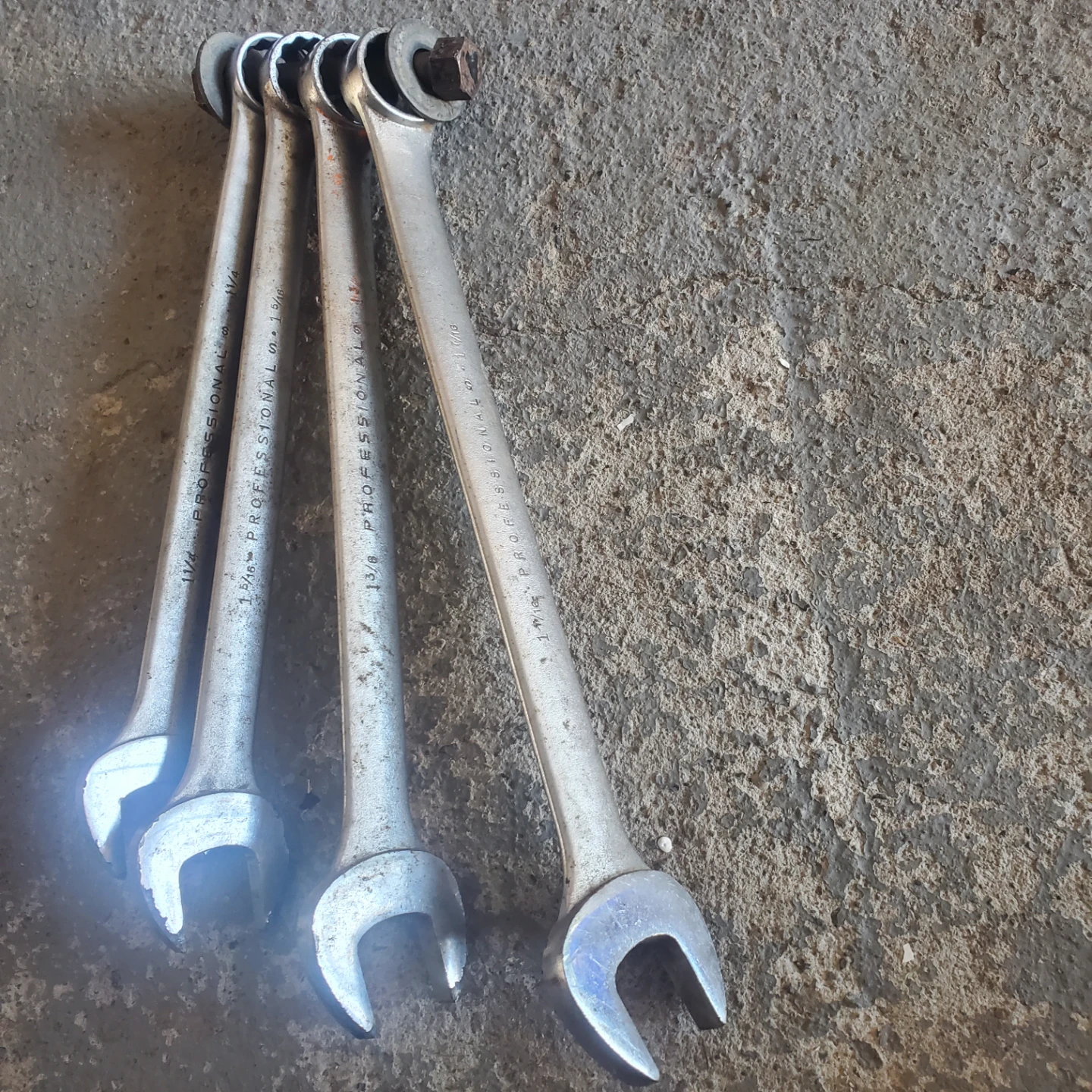 Set of 5 "PROFESSIONAL" Combination Wrenches
