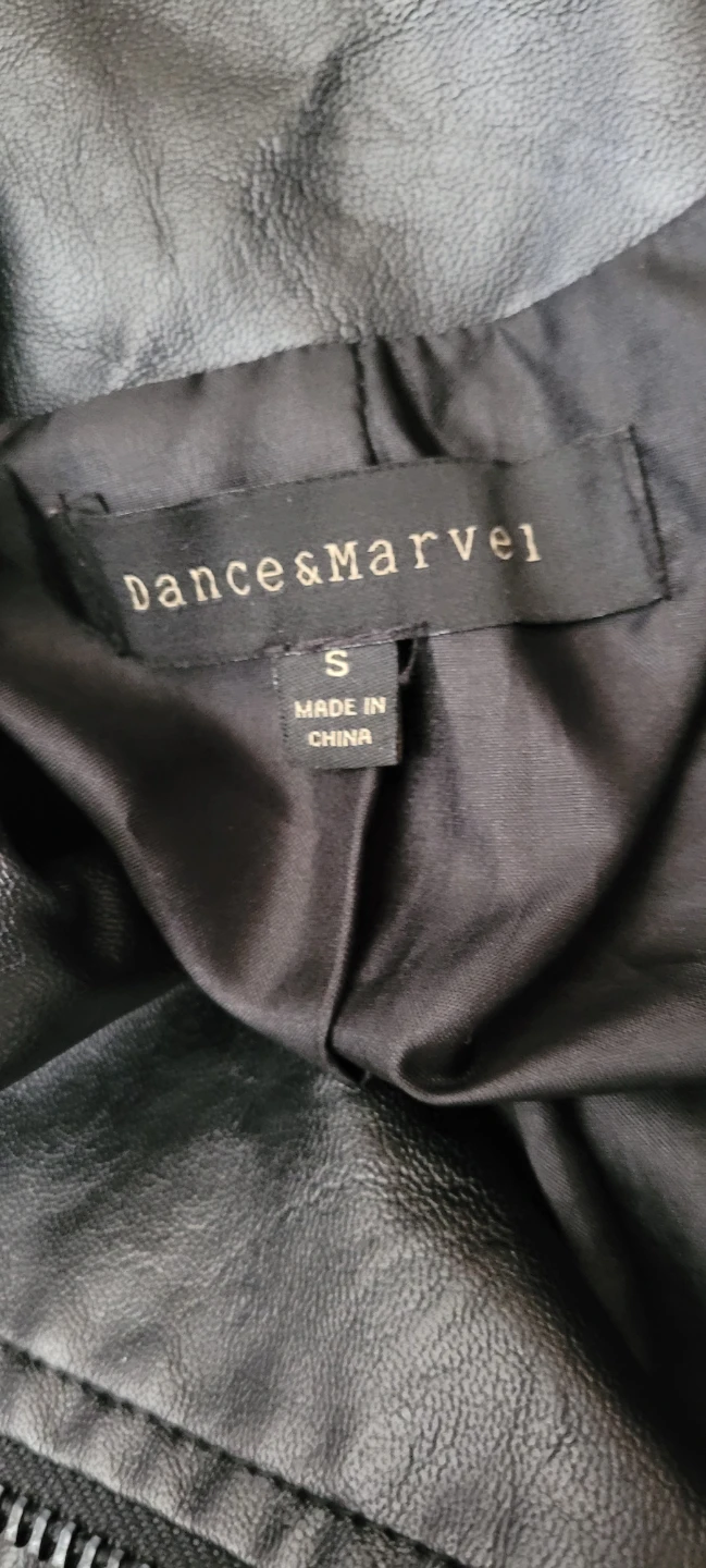 Dance & Marvel Black Embroidered Faux Leather Moto Jacket - photo 3