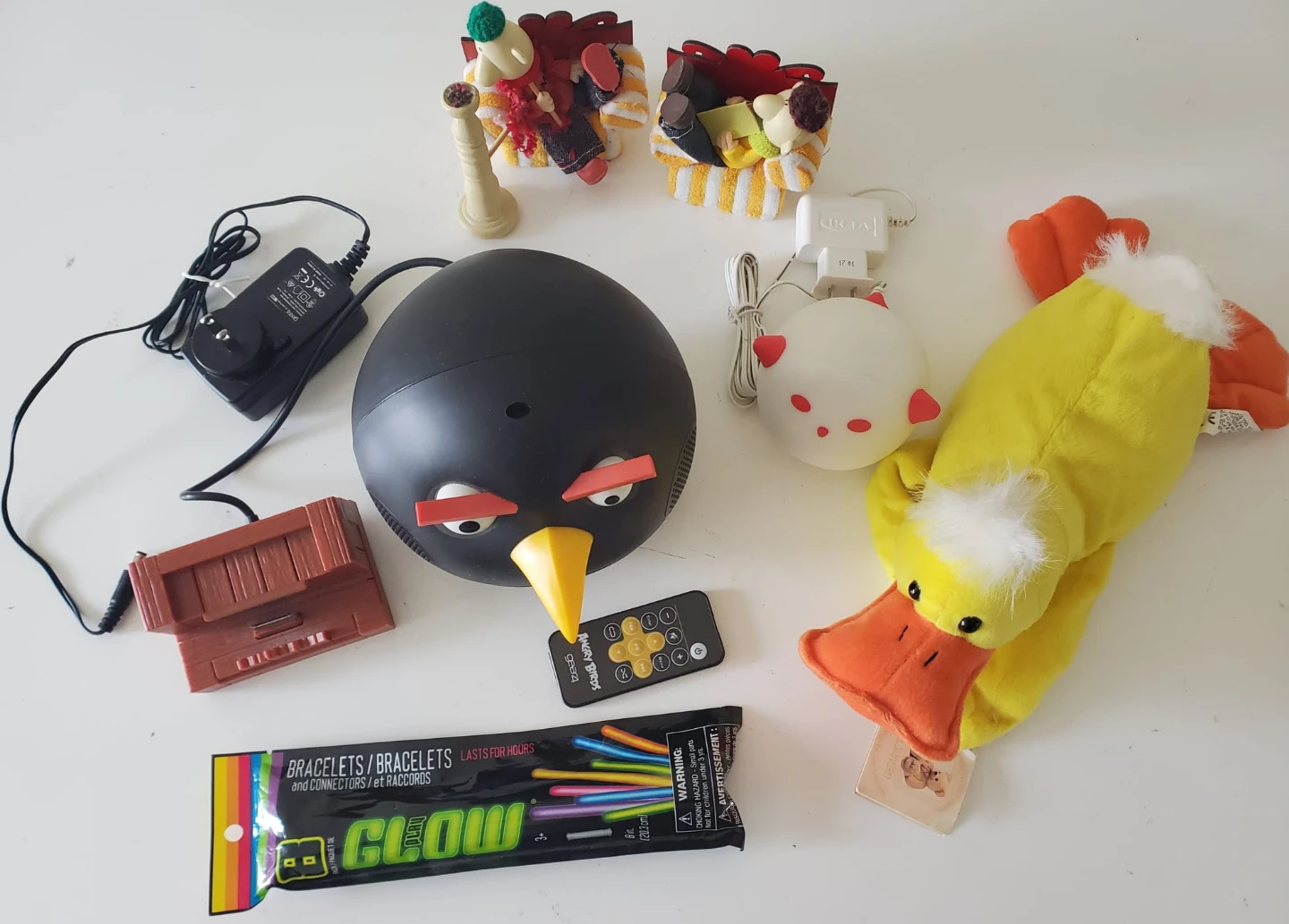 Gear4 Angry Birds Speaker, IKEA Night Light, Plush & Toys